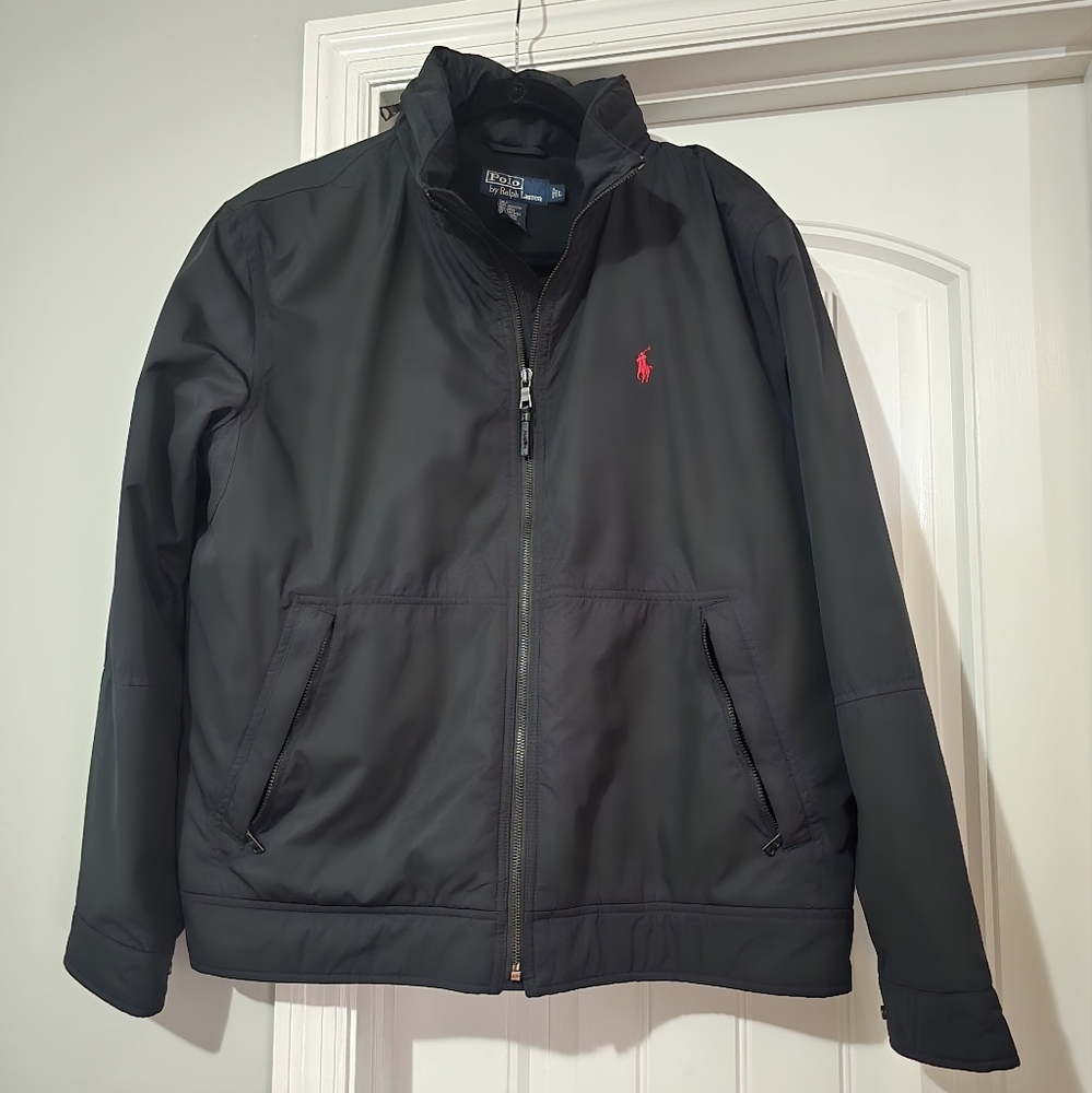 Polo by Ralph Lauren Men's Black Jacket Vintagr Y2K Trendy Style Vlogger